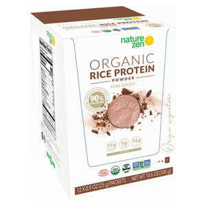 Nature Zen, Organic Rice Protein Pure Cacao, 12 Packets