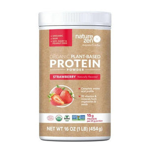 Nature Zen, Organic Plant Protein Strawberry, 16 Oz