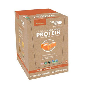 Nature Zen, Organic Plant Protein Salted Caramel, 12 Packets