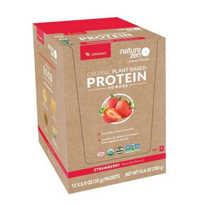 Nature Zen, Organic Plant Protein Strawberry, 12 Packets