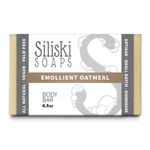 Siliski Soaps, Bar Soap Emollient Oatmeal, 4.5 Oz