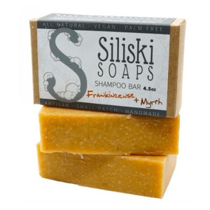 Siliski Soaps, Shampoo Bar Frankincense & Myrrh, 4.5 Oz