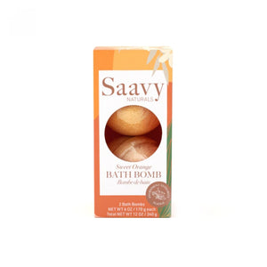 Saavy Naturals, Sweet Orange Bath Bomb Duo, 12 Oz