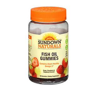 Sundown Naturals, Sun Down Naturals Fish Oil Omega 3 Plus, 50 Gummies