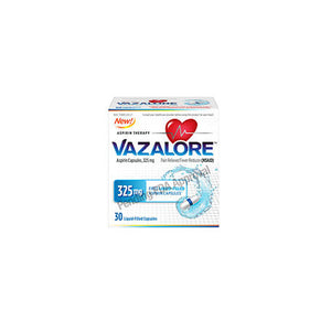 Vazalore, Aspirin Liquid-Filled, 325 mg, 30 Caps