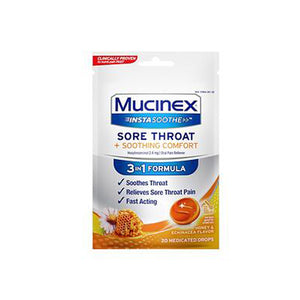Mucinex, Instasoothe Medicated Honey & Echinacea Flavor, 20 Drops