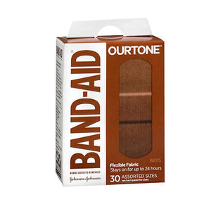 Band-Aid, Band-Aid OurTone Adhesive Bandages Assorted BR55, 30 Count