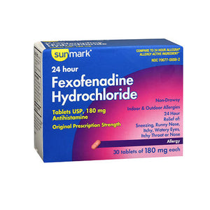 Auro Health, Sm Fexofenadine HCl, 180 mg, 30 Tabs