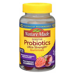Nature Made, Digestive Probiotics Ultra Strength Raspberry And Cherry, 42 Gummies