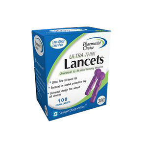 Simple Diagnostics, Pharmacist Choice  Lancets Ultra Thin, 100 Count