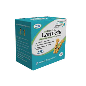 Simple Diagnostics, Pharmacist Choice Lancets Ultra Thin, 100 Count