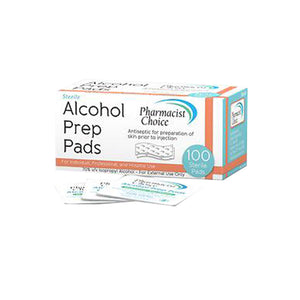 Simple Diagnostics, Pharm Choice Alcohol Prep Pads, 100 Count