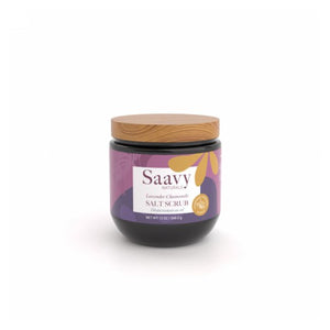 Saavy Naturals, Lavender Chamomile Salt Scrub, 12 Oz