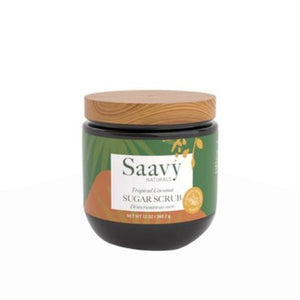 Saavy Naturals, Tropical Coconut Sugar Scrub, 12 Oz