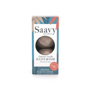 Saavy Naturals, Tahitian Vanilla Bath Bomb Duo, 12 Oz