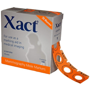 Xact, Mammography Mole Marker Xact Orange 15 mm Circle 3/4 X 1 Inch, Count of 100