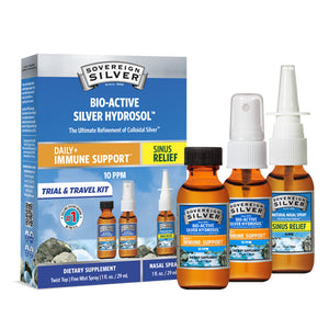 Sovereign Silver, Silver Hydrosol Immune Support Kit, 3 Pieces