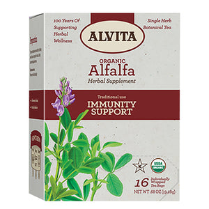 Alvita Teas, Alfalfa Leaf Herbal Tea Supplement, 16 Bags