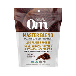 Om Mushrooms, Mushroom Master Blend Chocolate Protein, 19.26 Oz