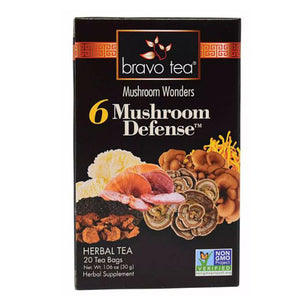 Bravo Tea & Herbs, Six Mushroom Defense Tea, 20 Bags