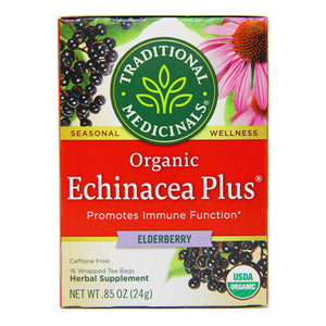 Traditional Medicinals, Immune Zoom Elderberry Echinacea, 16 Bags