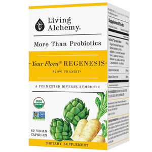 Living Alchemy, Your Flora Probiotics Regenisis Slow Transit & Post Antibiotics, 60 Caps