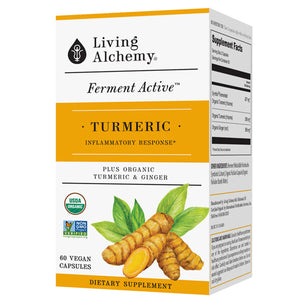 Living Alchemy, Ferment Active Turmeric Inflammatory Response Plus Organic Ginger, 60 Caps