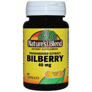 Nature's Blend, Bilberry Extract, 40 mg, 60 Caps