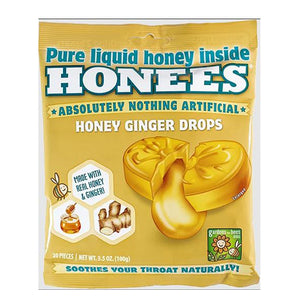 Honees, Honey Ginger Drop Bags, 20 Count
