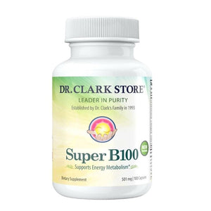 Dr. Clark Store, Super B-100 Improved Formula, 500 mg, 100 Caps