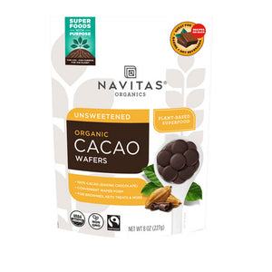 Navitas Organics, Cacao Wafers, 8 Oz