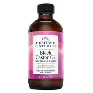 Heritage Store, Black Castor Oil Fragrance Free, 8 Oz