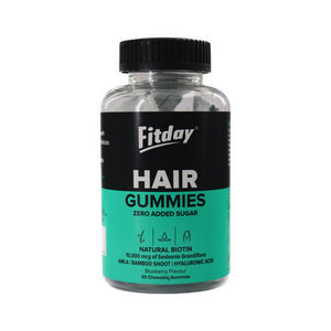 Fitday, Fitday Hair Gummies, Blueberry Flavour 30 Chewable Gummies