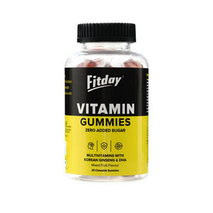 Fitday, Fitday Multivitamin Gummies, Mixed Fruit Flavour 30 Chewable Gummies