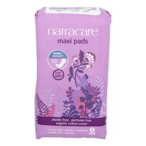 Natracare, Night-Time/Overnight Pads, 10 CT EA