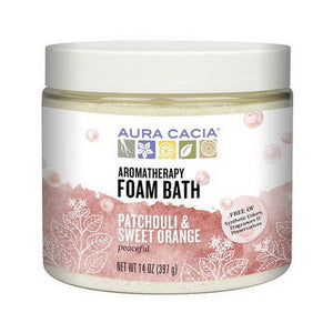 Aura Cacia, Aromatherapy Foam Bath, Patchouli/Orange 14 Oz