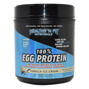 100% Egg Protein Powder Vanilla, 12 Oz by Healthy 'n Fit