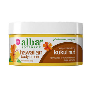 Alba Botanica, Hawaiian Kukui Nut Body Cream, 6.5 oz