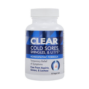 Clear Products, Clear Cold Sores, Shingles and UTI's, 60 Caps