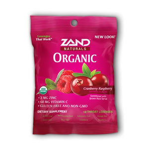 Zand, Herbalozenge Organic, Cranberry Raspberry 18 Loz