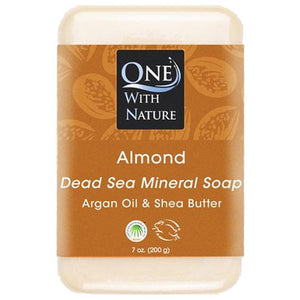 One with Nature, Almond Bar Soap, Shea Butter Dead Sea, 7 Oz