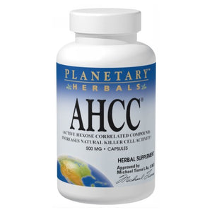 Planetary Herbals, AHCC Capsules, 500 mg, 30 Caps