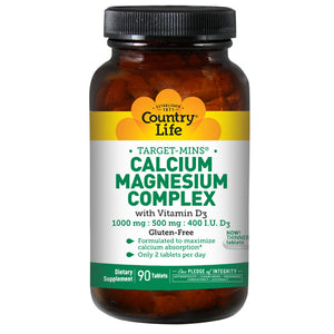 Country Life, Calcium Magnesium Complex, Vitamin D3 90 Tabs