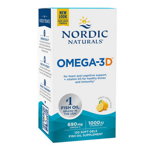 Omega-3D Lemon, 120 Softgels by Nordic Naturals