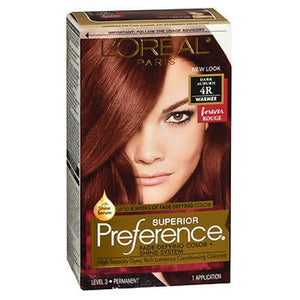L'oreal, LOreal Superior Preference Fade Defying Hair Color And Shine System 4R Dark Auburn, dark auburn 1 each