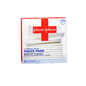 Johnson & Johnson, Johnson & Johnson First Aid Gauze Pads, 4 x 4-inch 10 each