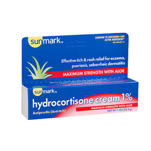 Sunmark, Sunmark Hydrocortisone Cream 1% Maximum Strength With Aloe, 1 Oz