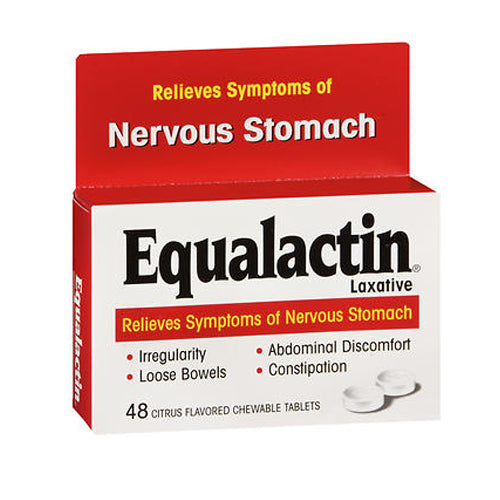 Equalactin, Laxative Chewable Tablets Citrus Flavored, 48 Count