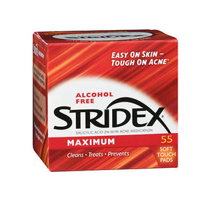Stridex, Salicylic Acid 2% Soft Touch Pads Maximum, 55 each