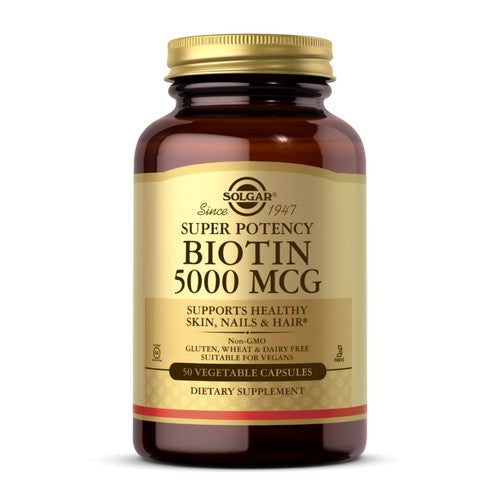 Solgar, Biotin, 5000 Mcg, 50 Veg Caps